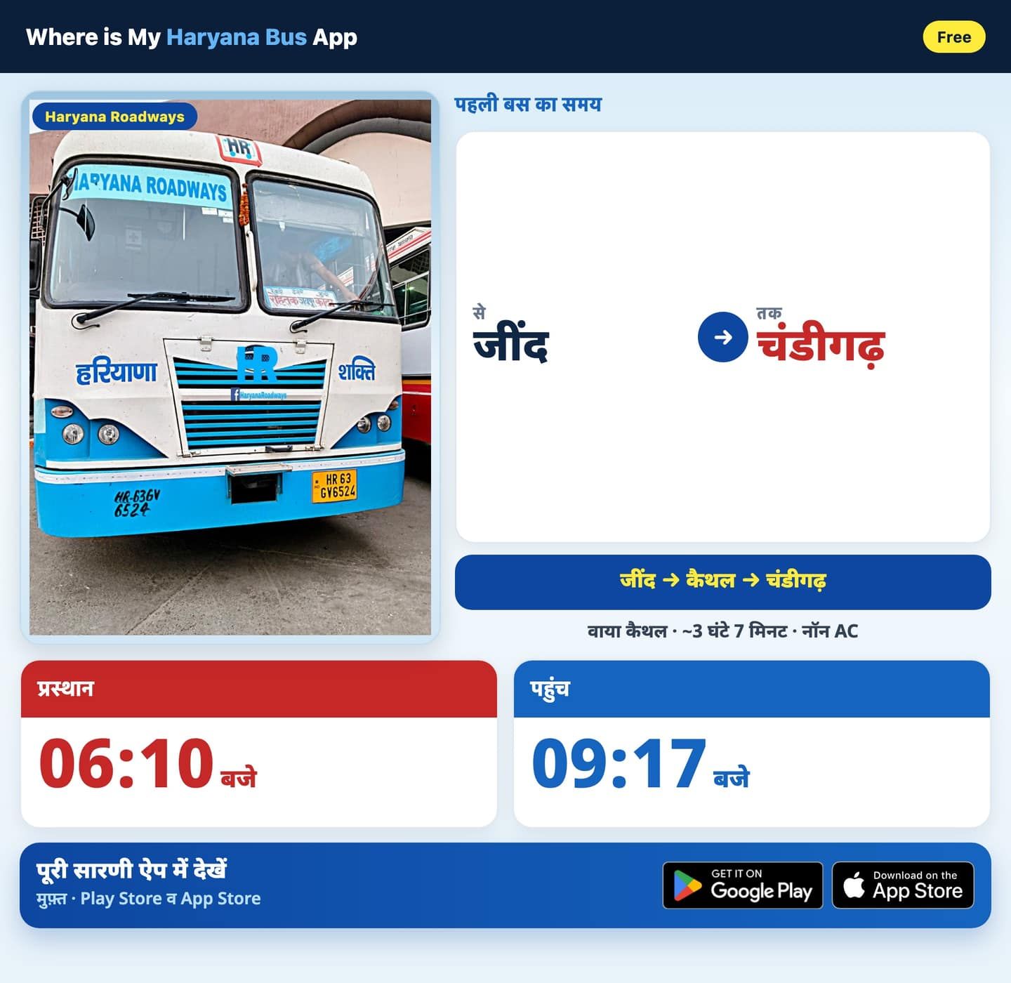 जींद से चंडीगढ़ बस का समय और रूट गाइड