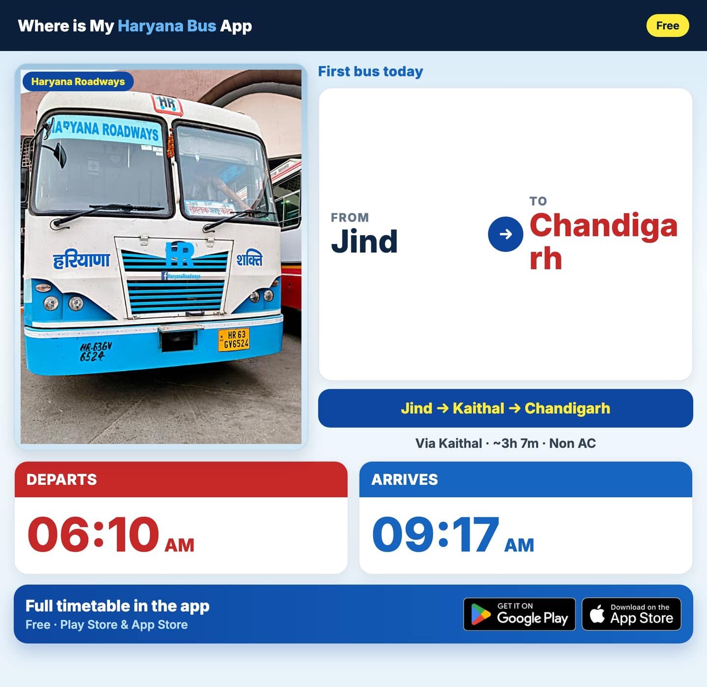 Jind to Chandigarh Bus Timings and Route Guide