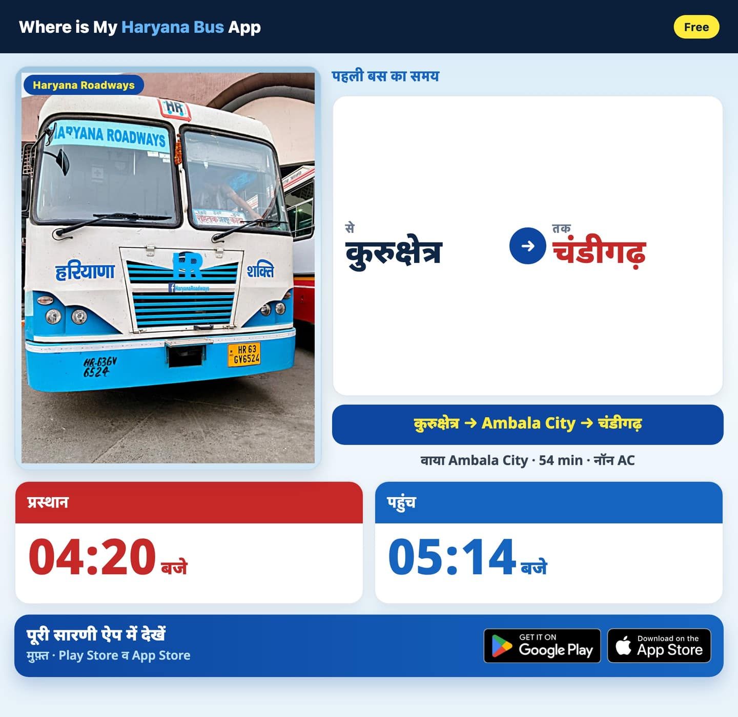 कुरुक्षेत्र से चंडीगढ़ बस का समय और शेड्यूल गाइड
